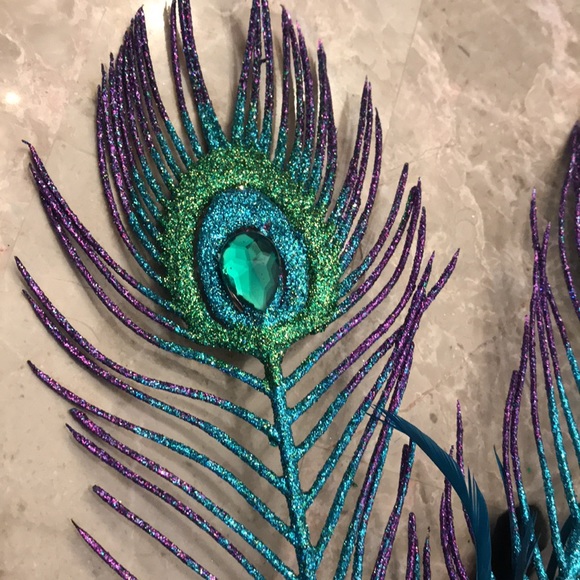 7 Peacock stems with feathers - Picture 2 of 4